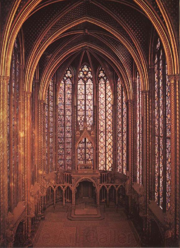 unknow artist Interior from Sainte-Chapelle Spain oil painting art